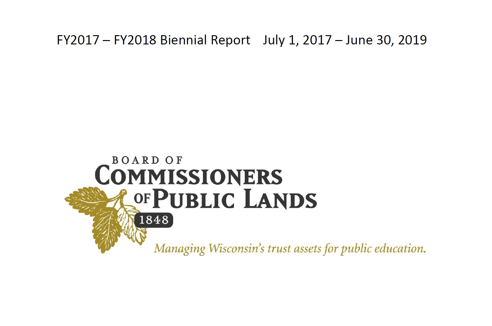 Report cover of 2017-2019 biennial reports with BCPL logo
