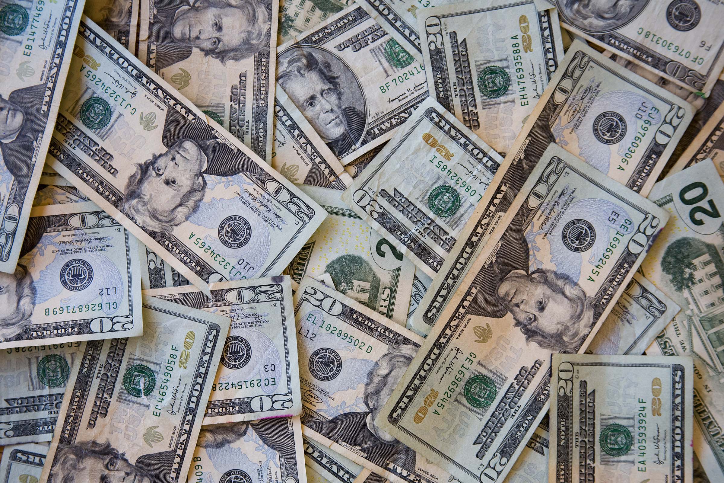 Pile of $100 dollar bils