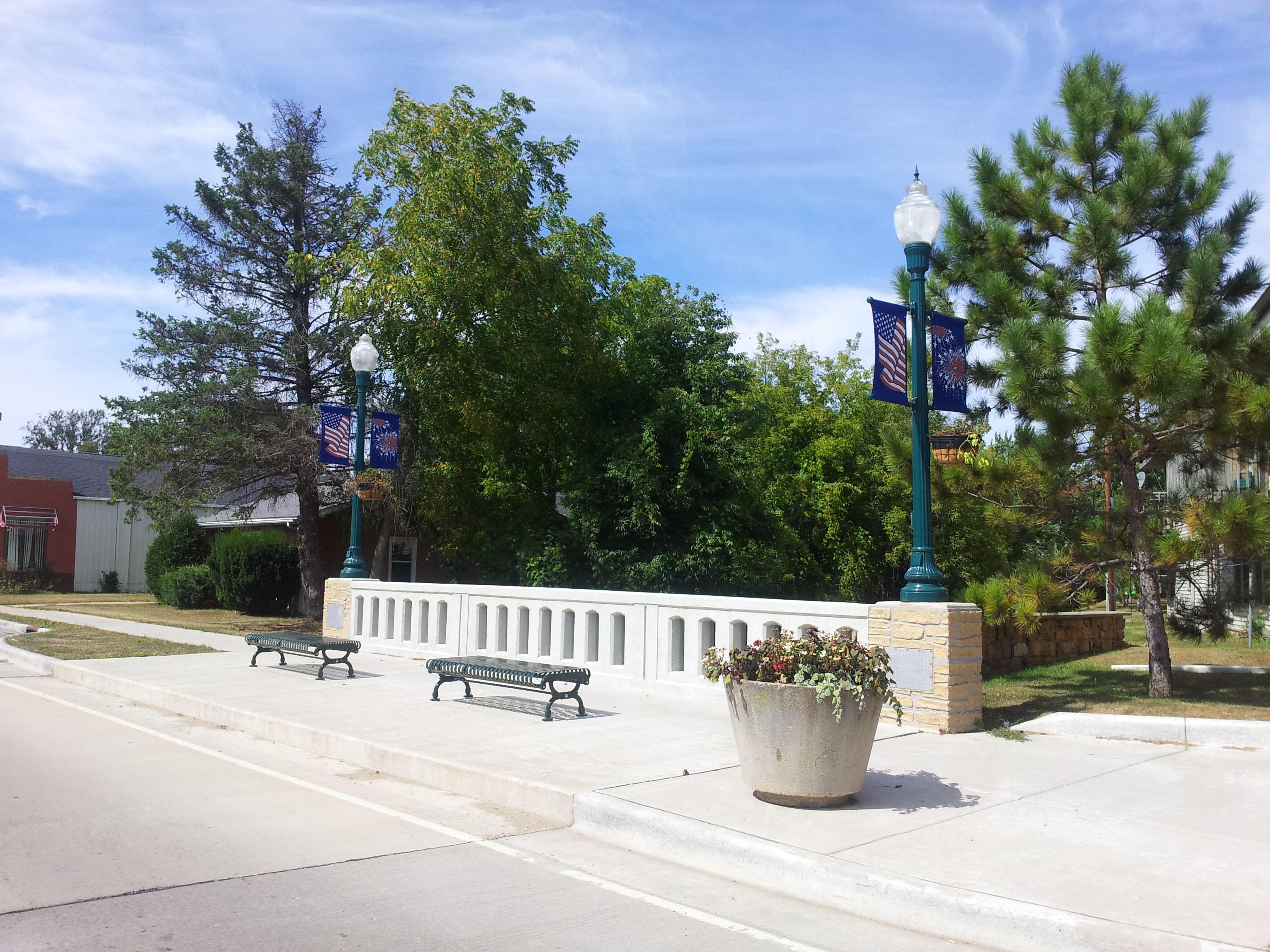 Deck of the Veterans Memorial Bridge in the city of Evansville